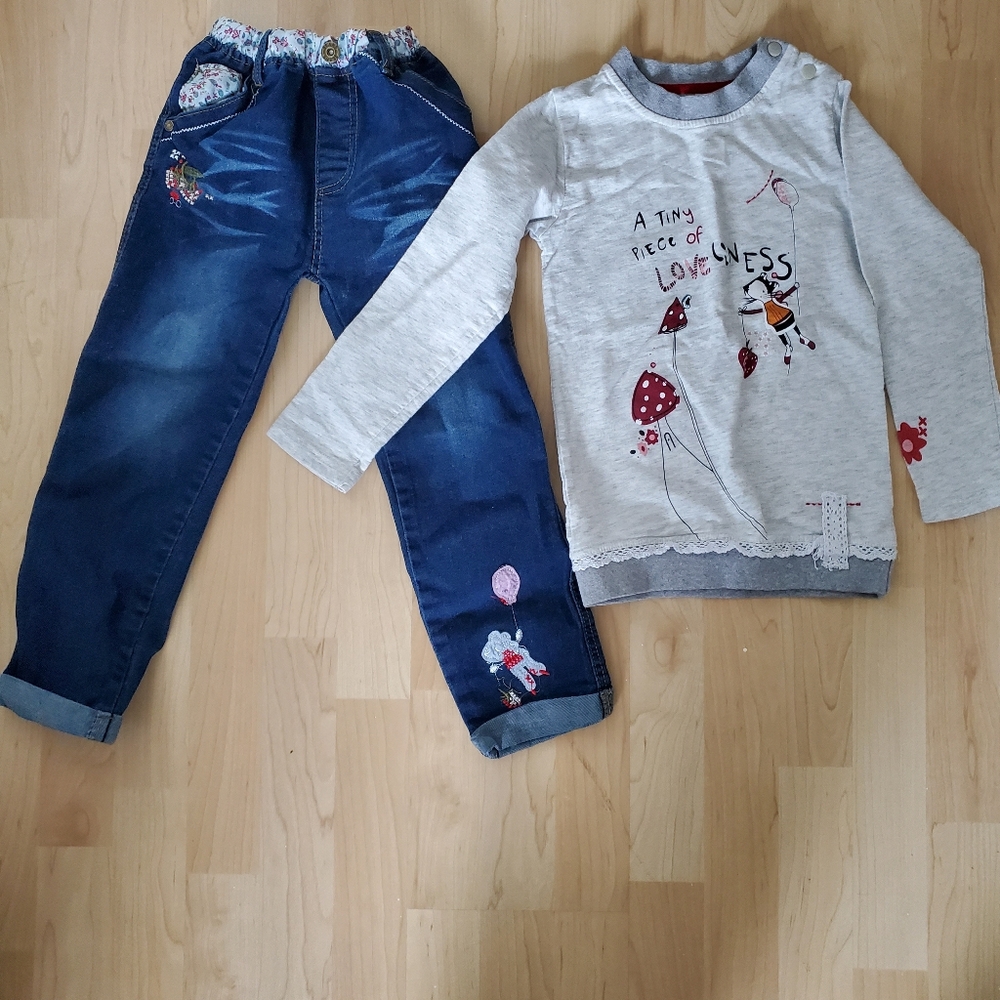 Amazon Brand Toddler girl 5t long-sleeved outfit